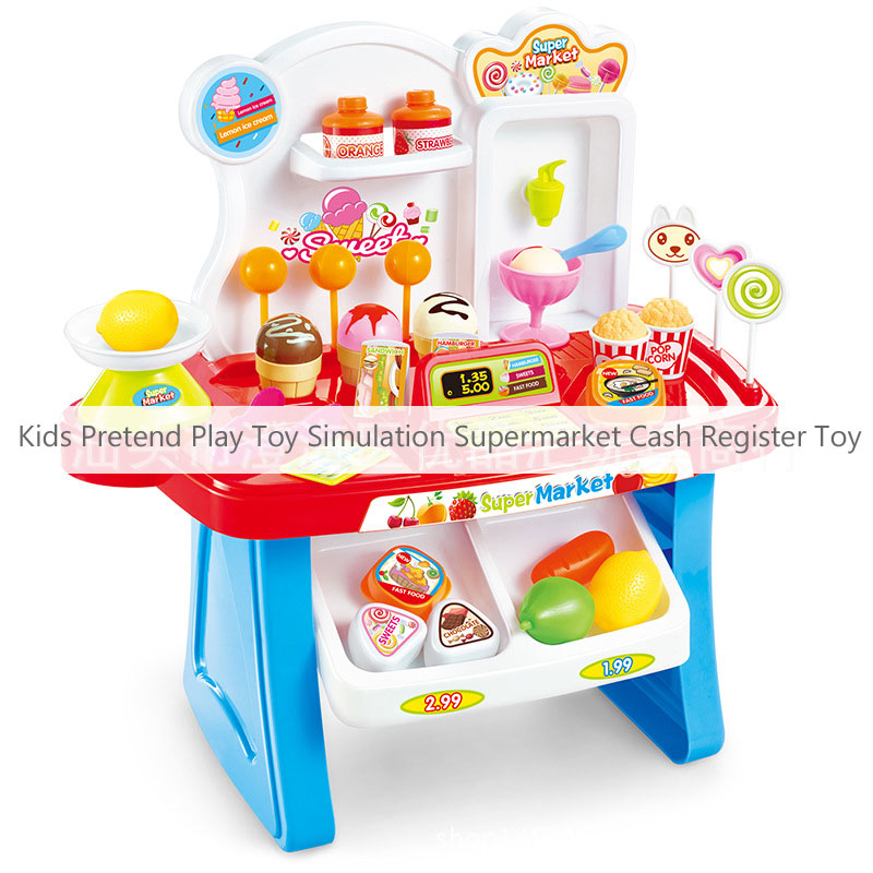 Kids Pretend Play Toy Simulation Multifunctional Supermarket Cash Register Toy